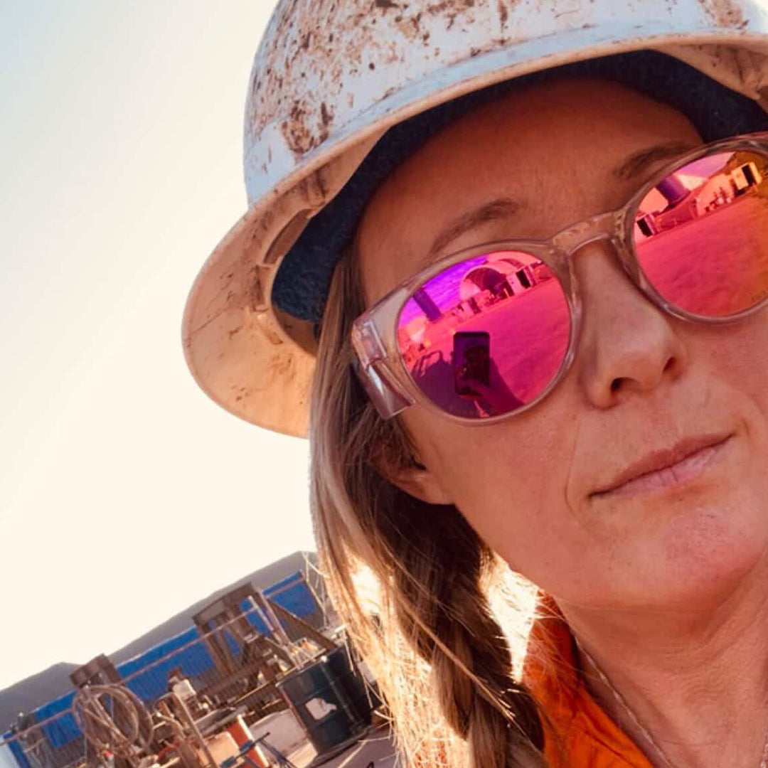 Chippy - Safety Crystal Pink Frame - Polarized Iridium Lens