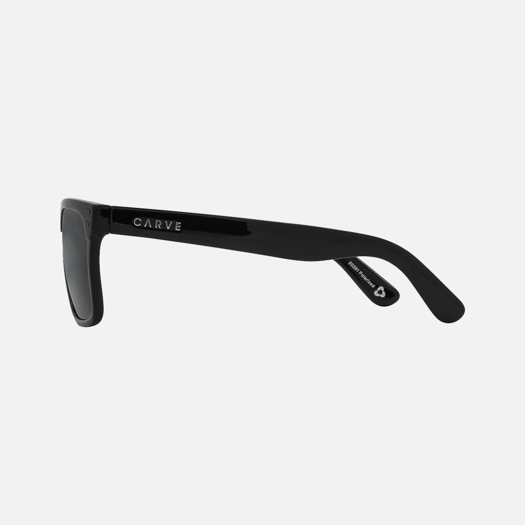 Rivals - Gloss Black Recycled Frame with Grey Polarized Lens