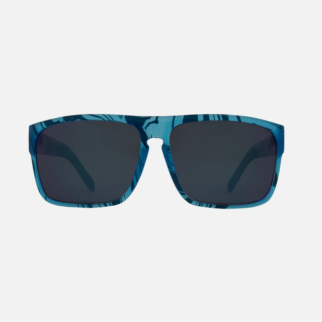 Vendetta - Gloss Blue Translucent Blue Swirl Frame Grey Polarized Lens