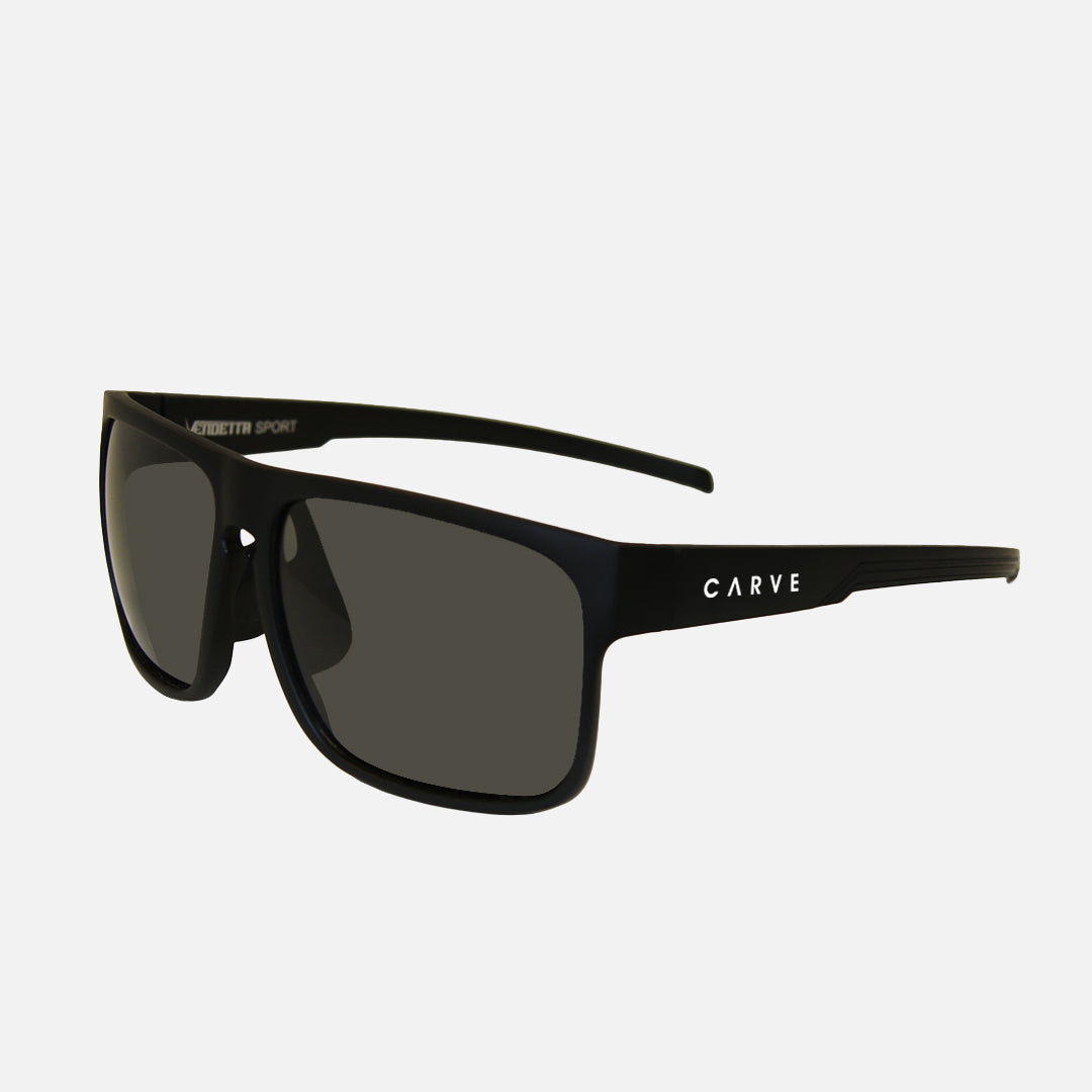 VENDETTA SPORT - Matt Black Frame with Grey Polarized Lens