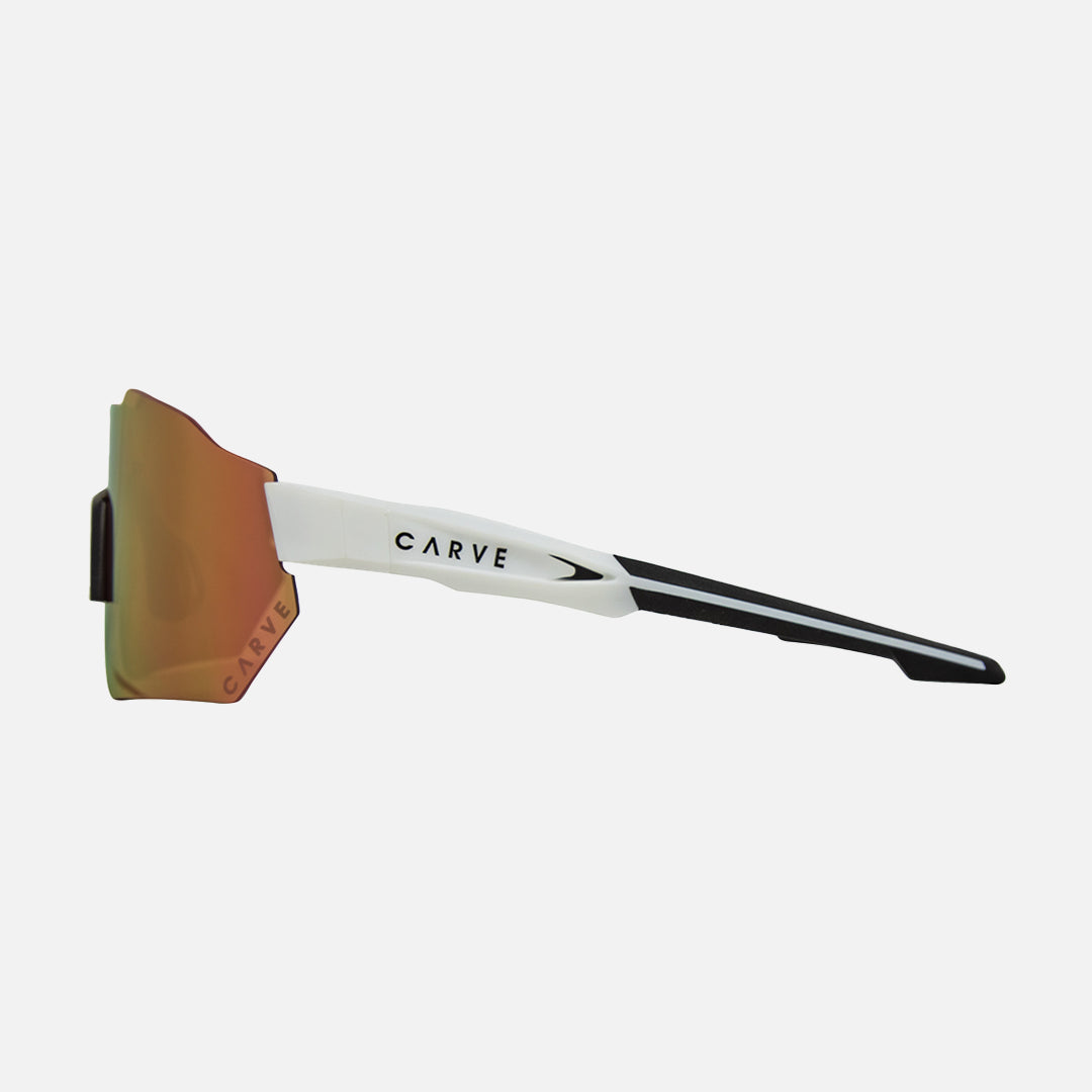 Level Up - Frame: Matte White <br> Lens: Brown with External Copper Iridium