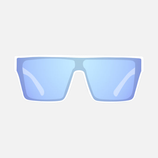 Voodoo - Matt white Frame Grey Blue White Iridium Lens