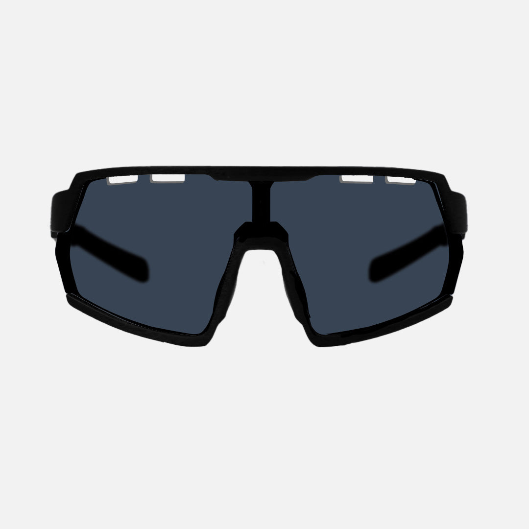 Legacy HD - Matte Black Rubber Frame - Grey Lens with Venting