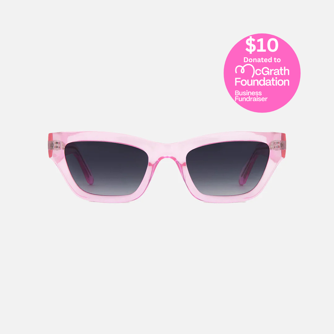 Valencia - Gloss Translucent Pink Gradient Grey Lens