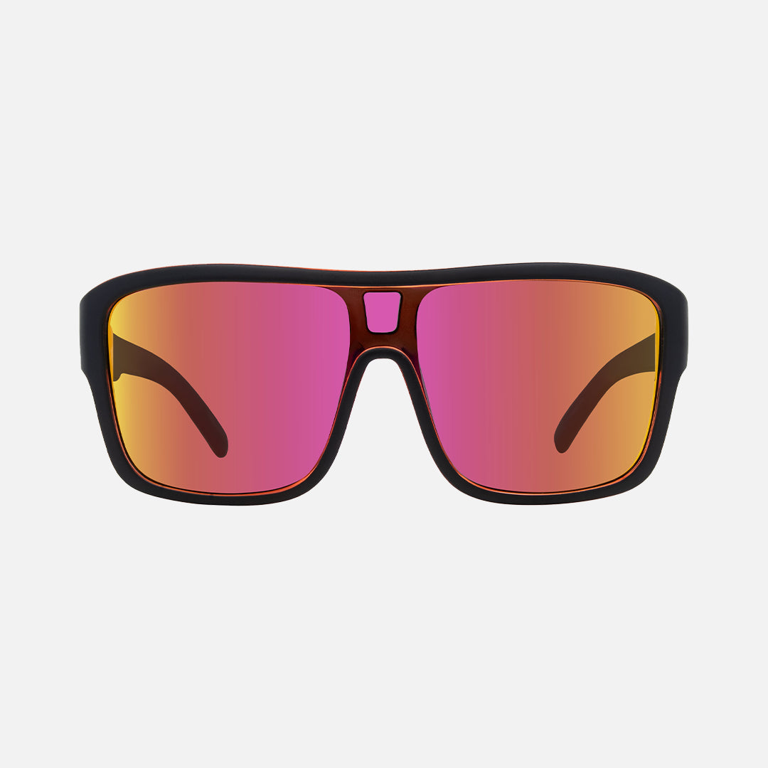 Anchor Beard - Matte Black Outer Frame with Red Crystal inner Trims, Red Iridium Lens