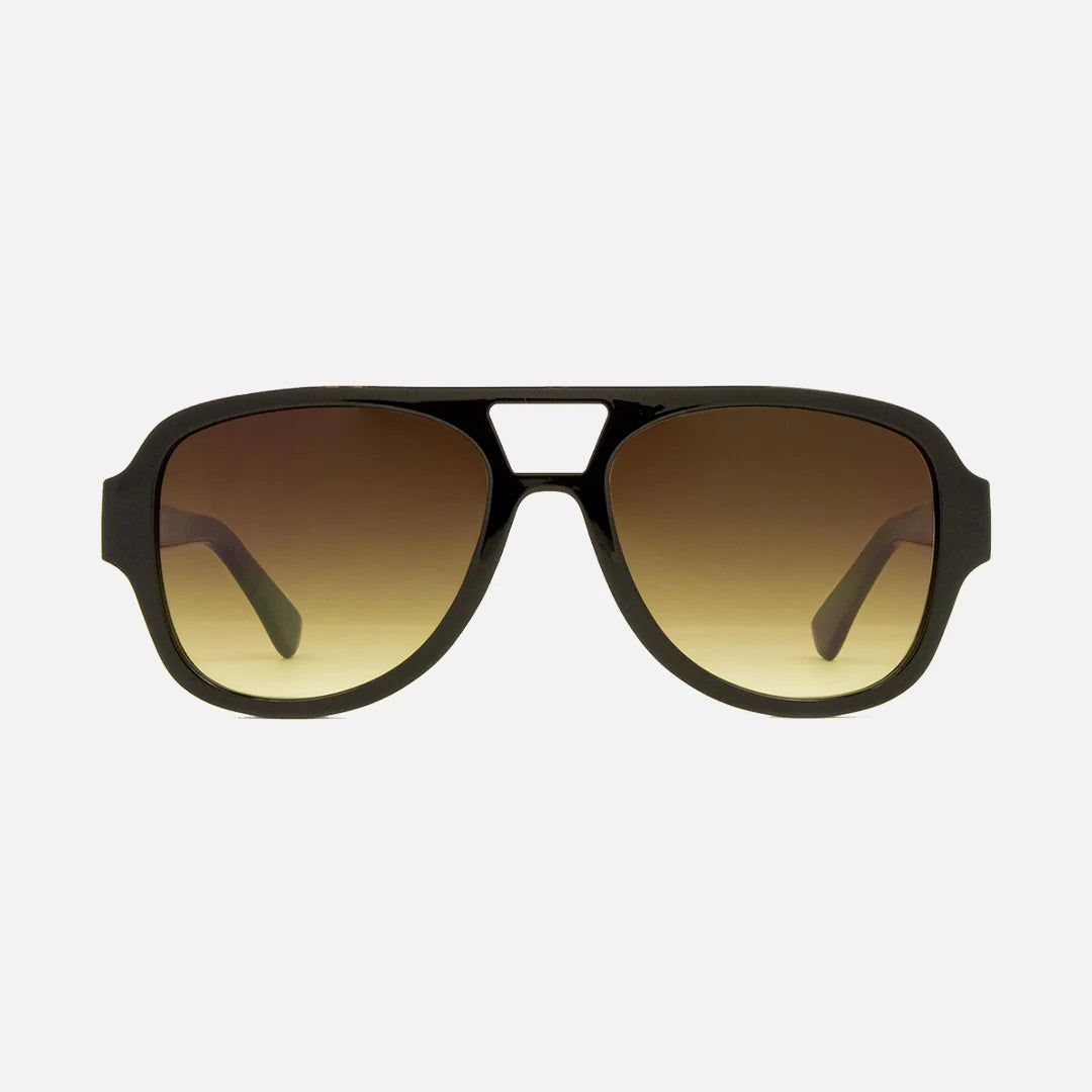 Zion - Gloss Black Frame with Brown Yellow Gradient Lens
