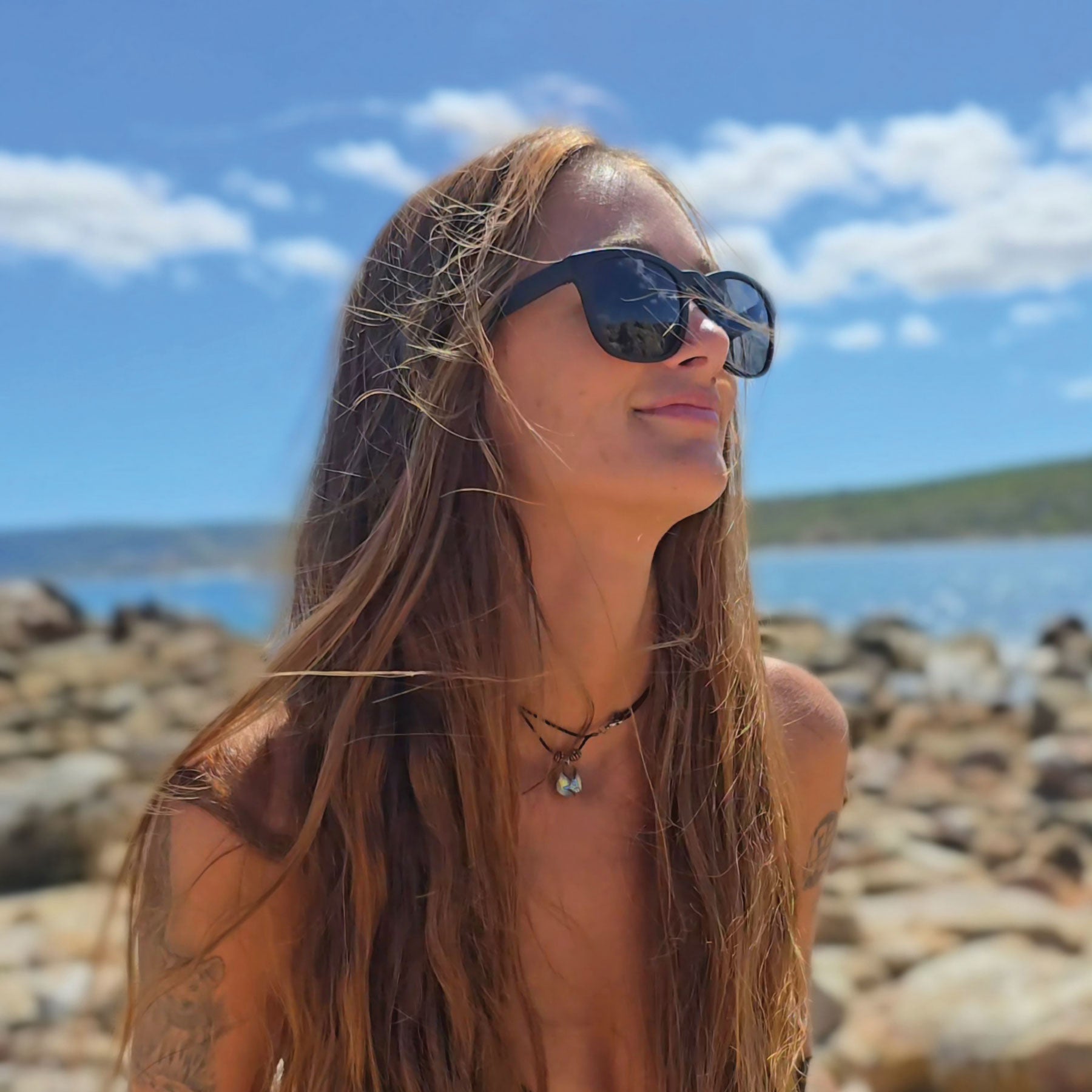 Phoenix - Floating Gloss Black Frame with Grey Injected Polarized Hydrophobic Lens