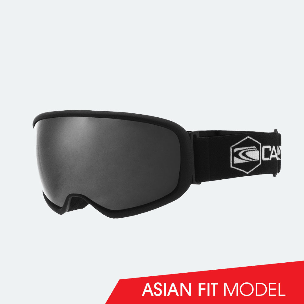 First Tracks - Asian Fit, Matt Black Frame, Grey Lens with Silver Iridium
