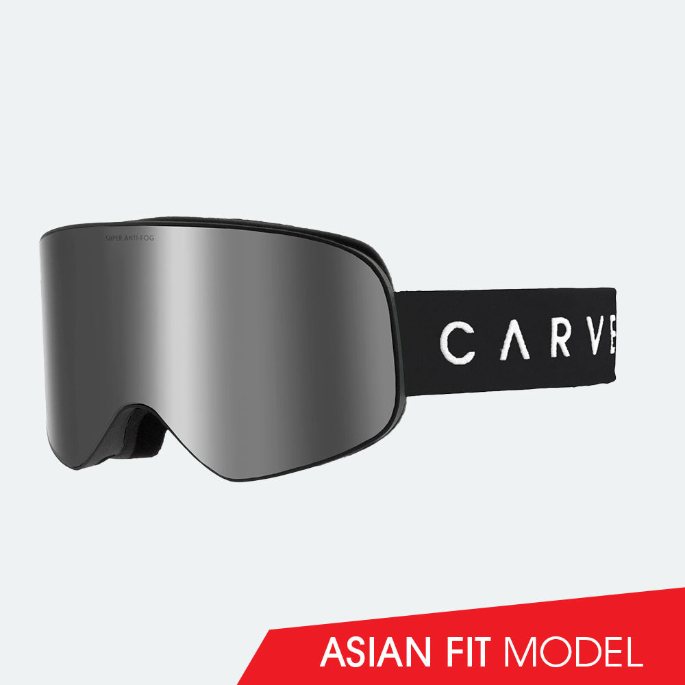 Frother - Asian Fit Matt Black Frame, Grey Lens with Silver Mirror