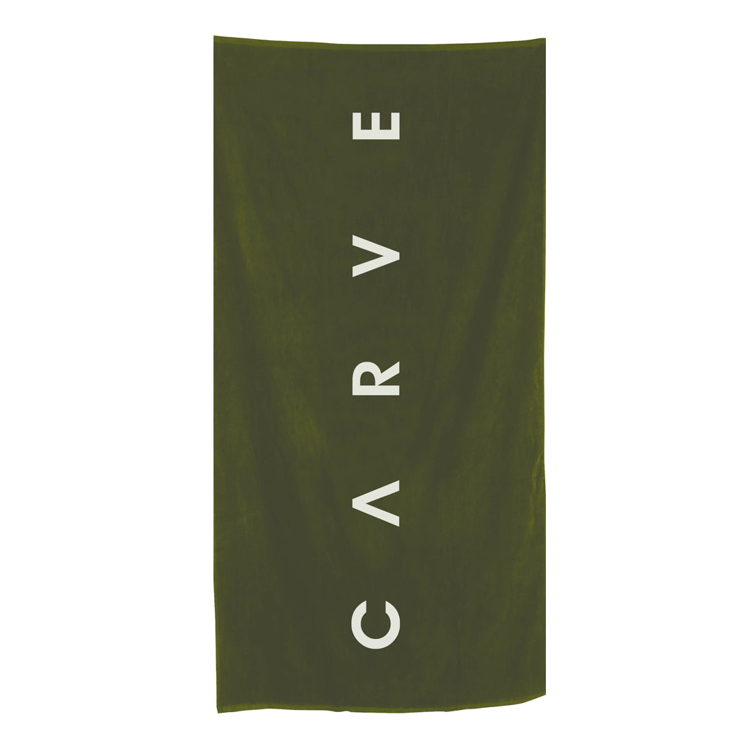 Aurelia - Beach Towel - Olive / White