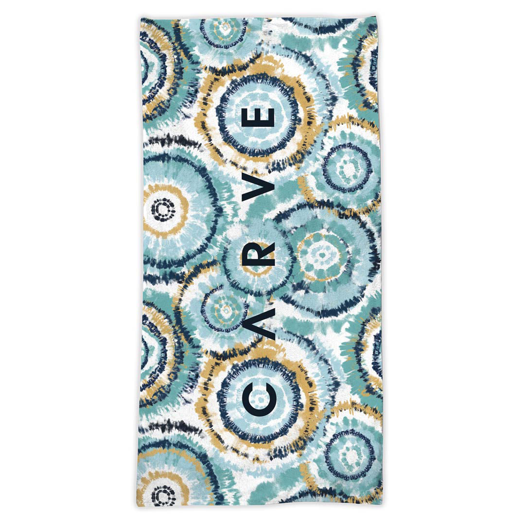 Hula - Large Beach Towel - Blue/White