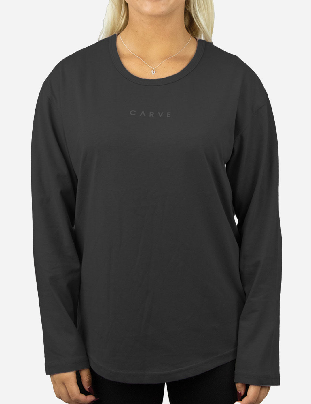 Tropics - Girl's Long Sleeve Tee - Charcoal