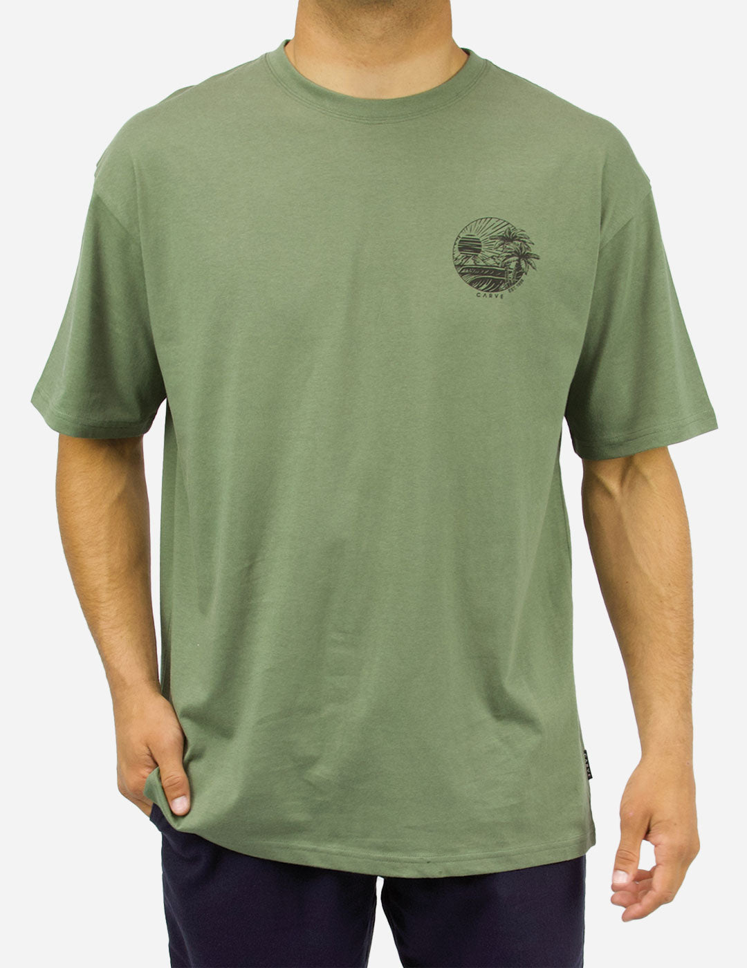 EVENTIDE - Hulk's oversized short sleeve tee - Moss Green