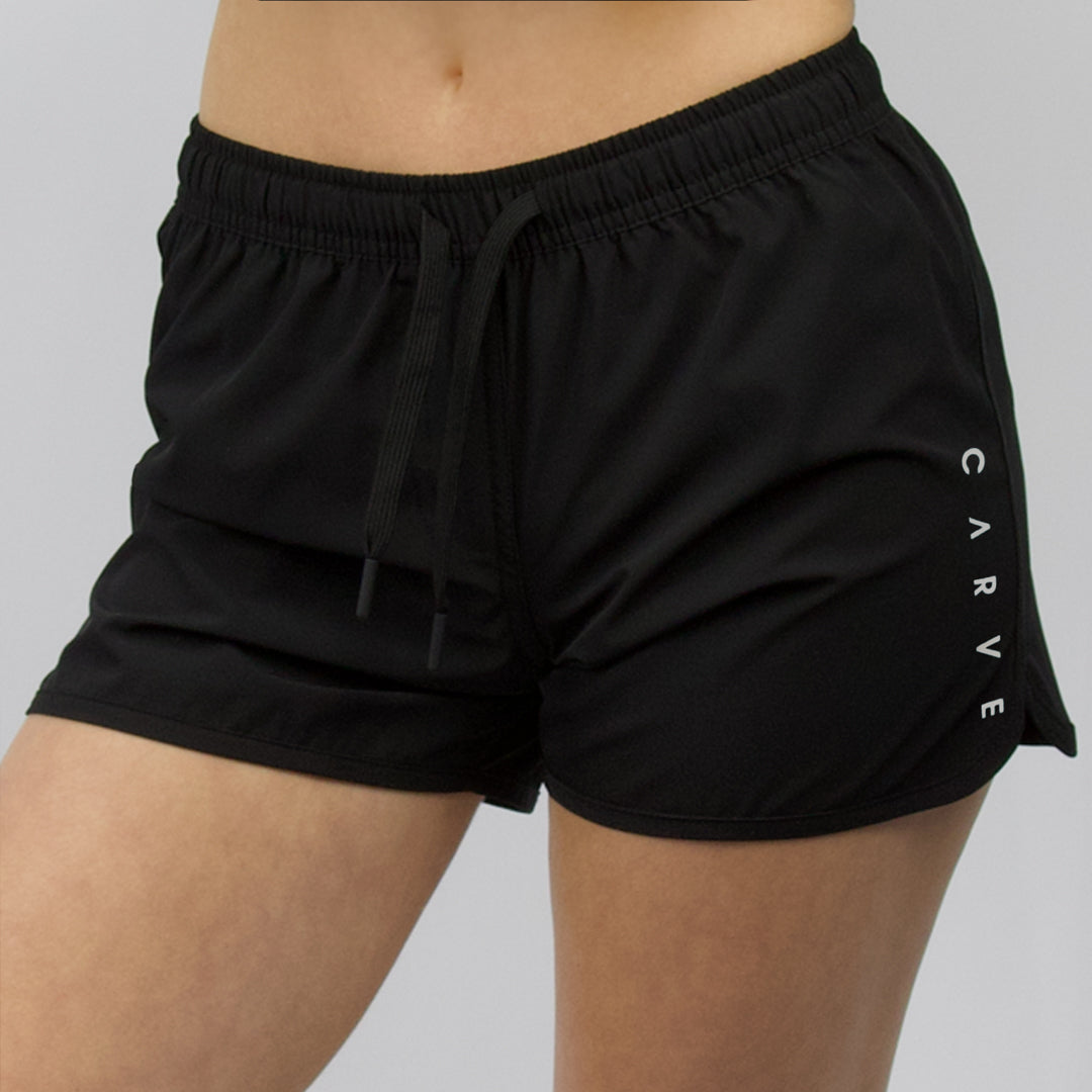CABO - Women's elastic waist boardies - Black
