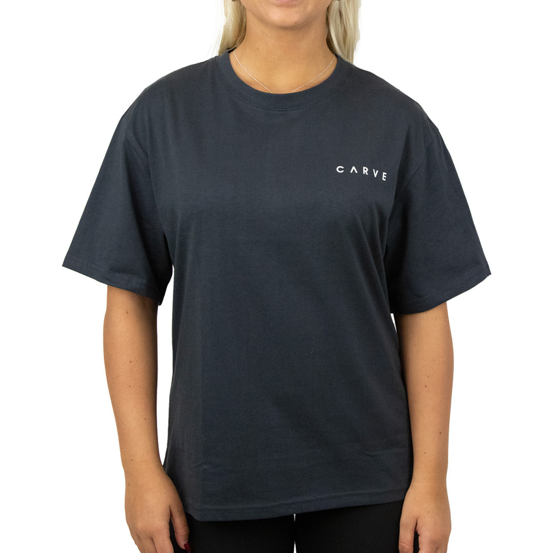 Beach Club- Womens Short Sleeve Tee - Charcoal