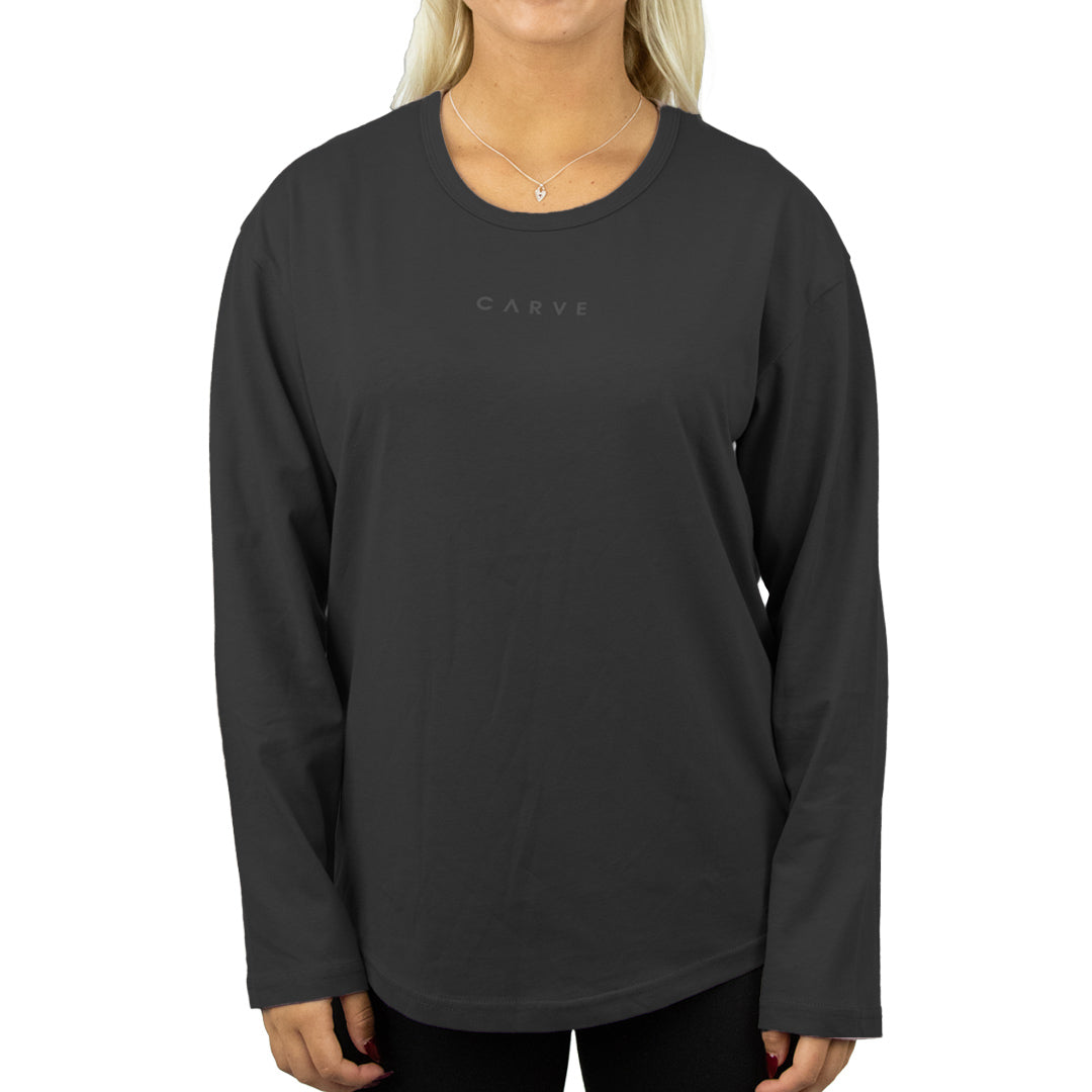 Tropics - Girl's Long Sleeve Tee - Charcoal