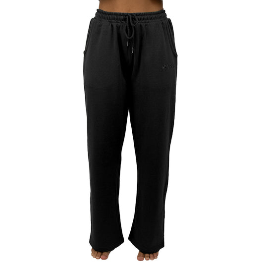 The Standard - Girl's Track Pant with Straight Leg - Washed Black