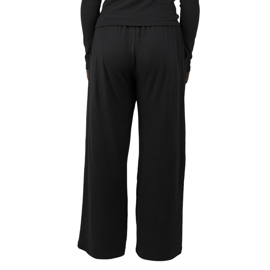 The Lounge - Girl's Elastic Waist Leisure Pant - Black