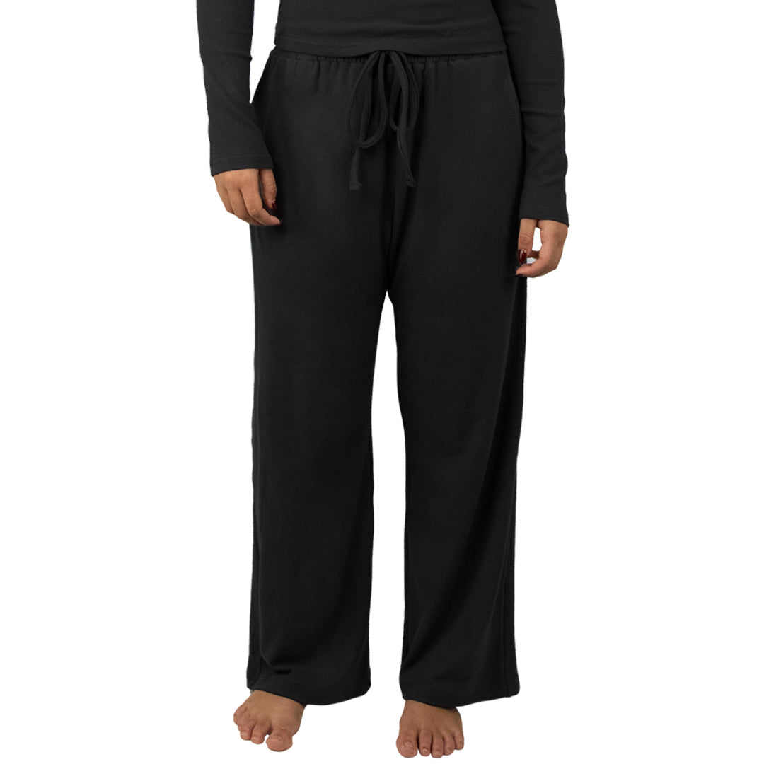 The Lounge - Girl's Elastic Waist Leisure Pant - Black