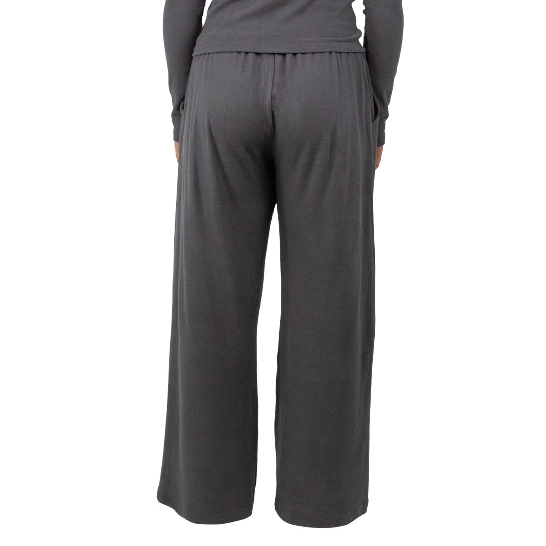 The Lounge - Girl's Elastic Waist Leisure Pant - Steel