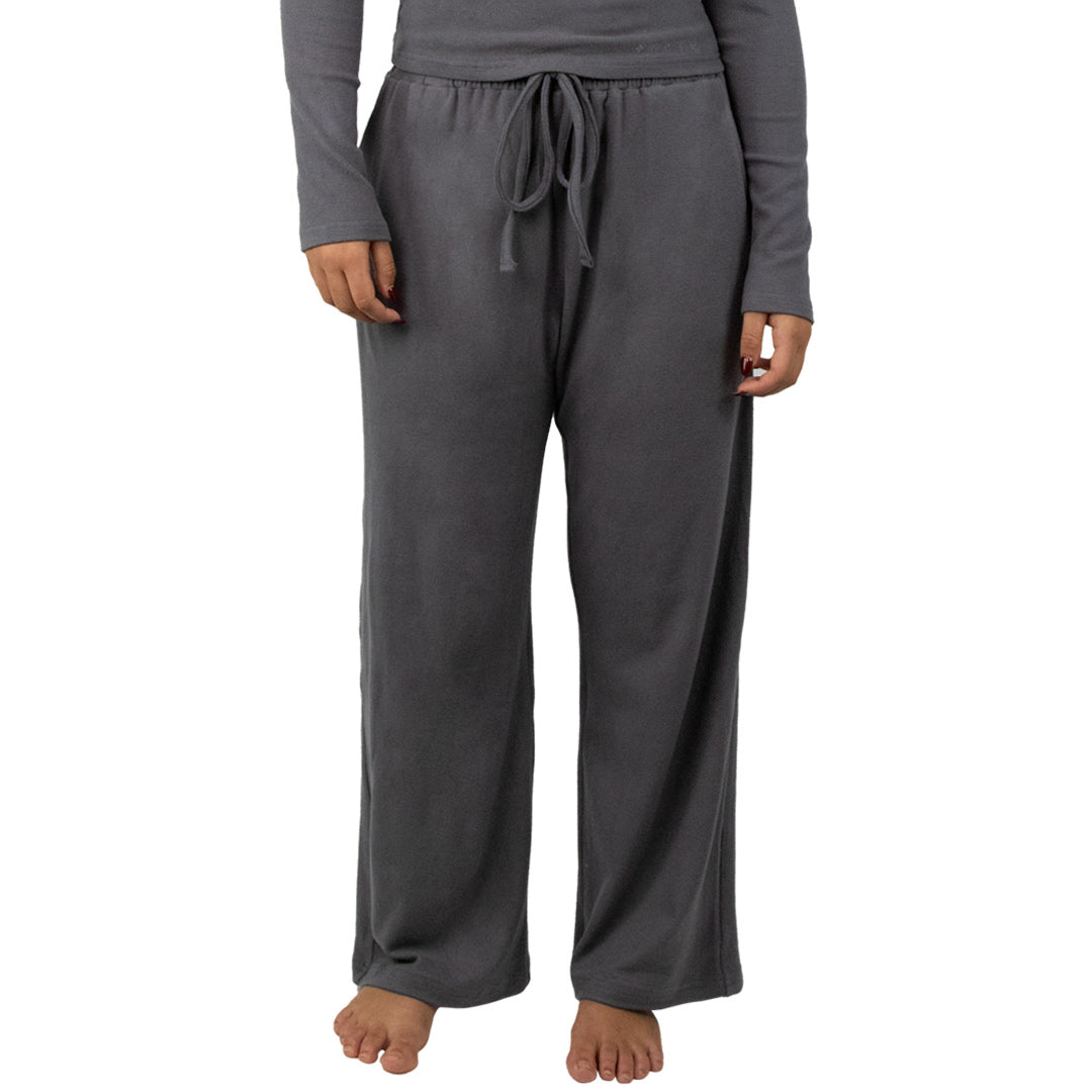 The Lounge - Girl's Elastic Waist Leisure Pant - Steel