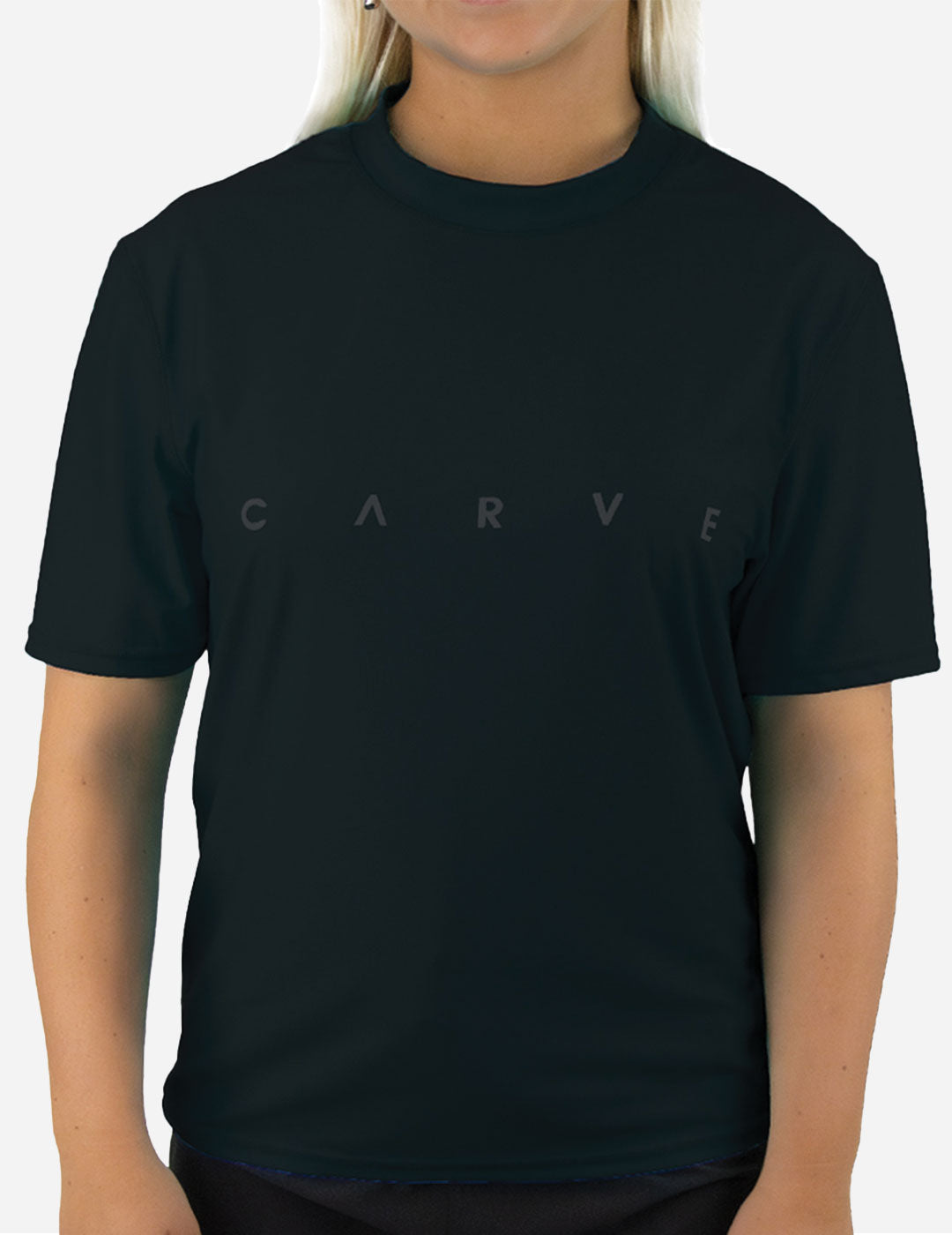 Wipe Out - Girls Short Sleeve Rash Vest - Black