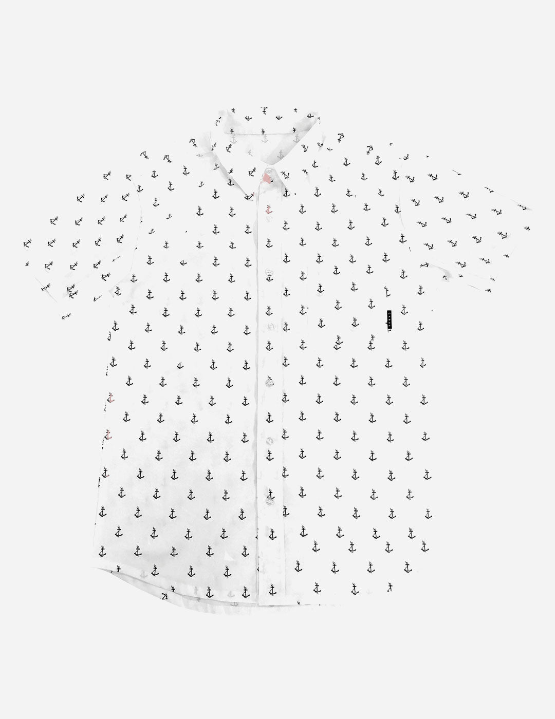 Ancora - Men's Short Sleeve Button Front Shirt - White