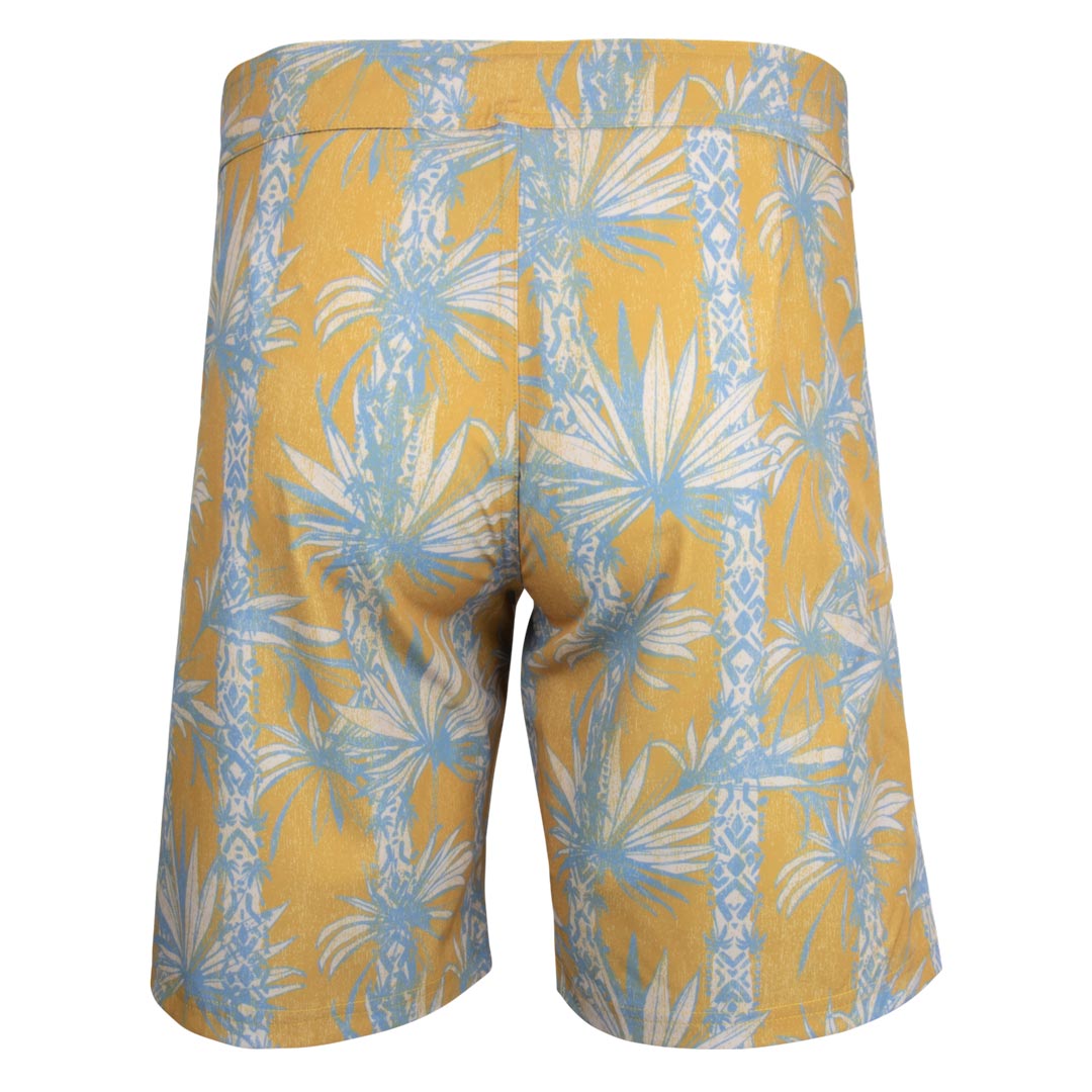 Equator - Boys Flat Waist Boardshorts - Mustard/Blue