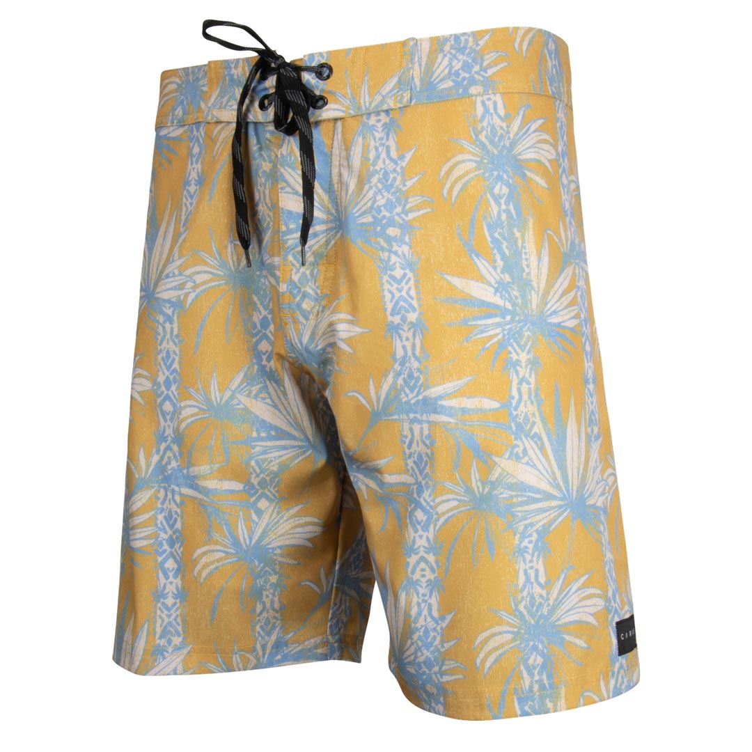 Equator - Boys Flat Waist Boardshorts - Mustard/Blue