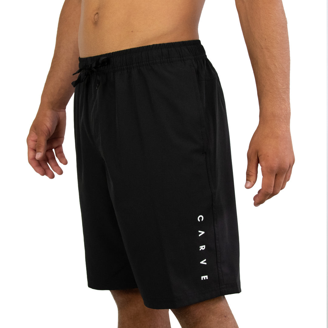 Power Up - Hulks Elastic Waist boardshort - Black