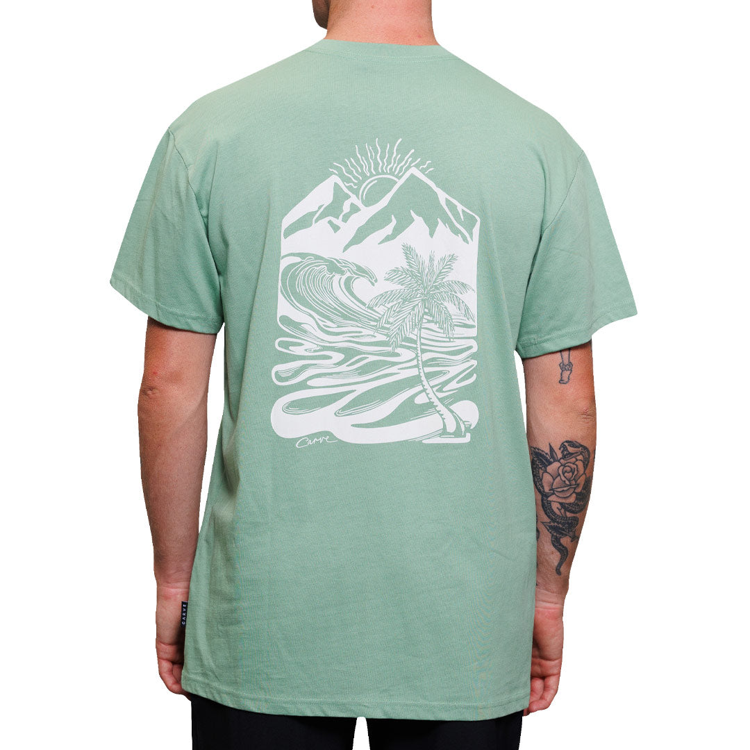 Corfu Boys Short Sleeve Tshirt - Basil