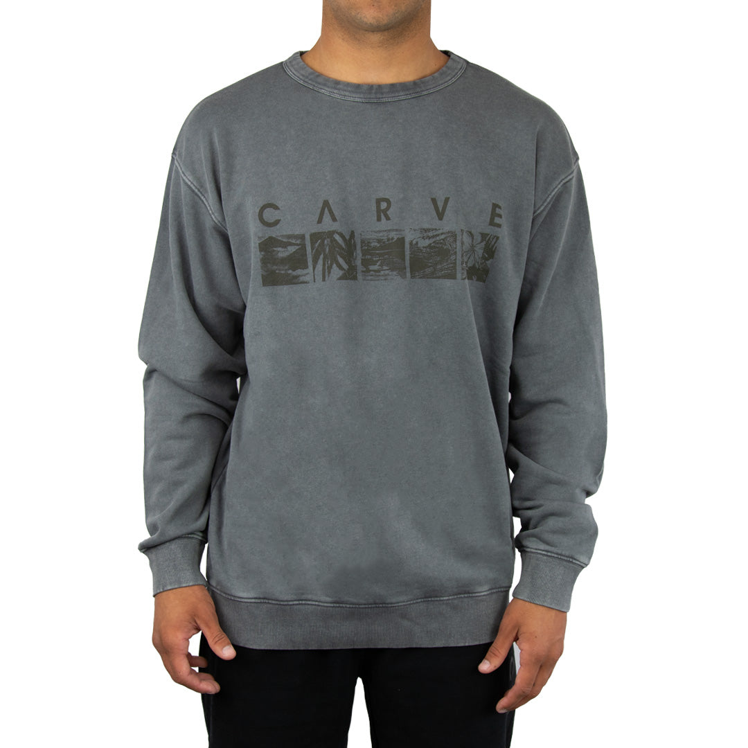 Drop In - Boy's Crew Neck Sweatshirt Vintage Wash - Steel