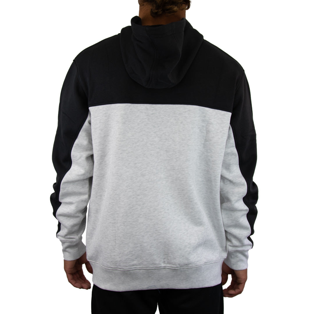 Orca - Mens Zip Front Hoodie with Contrast  - Black White Marle