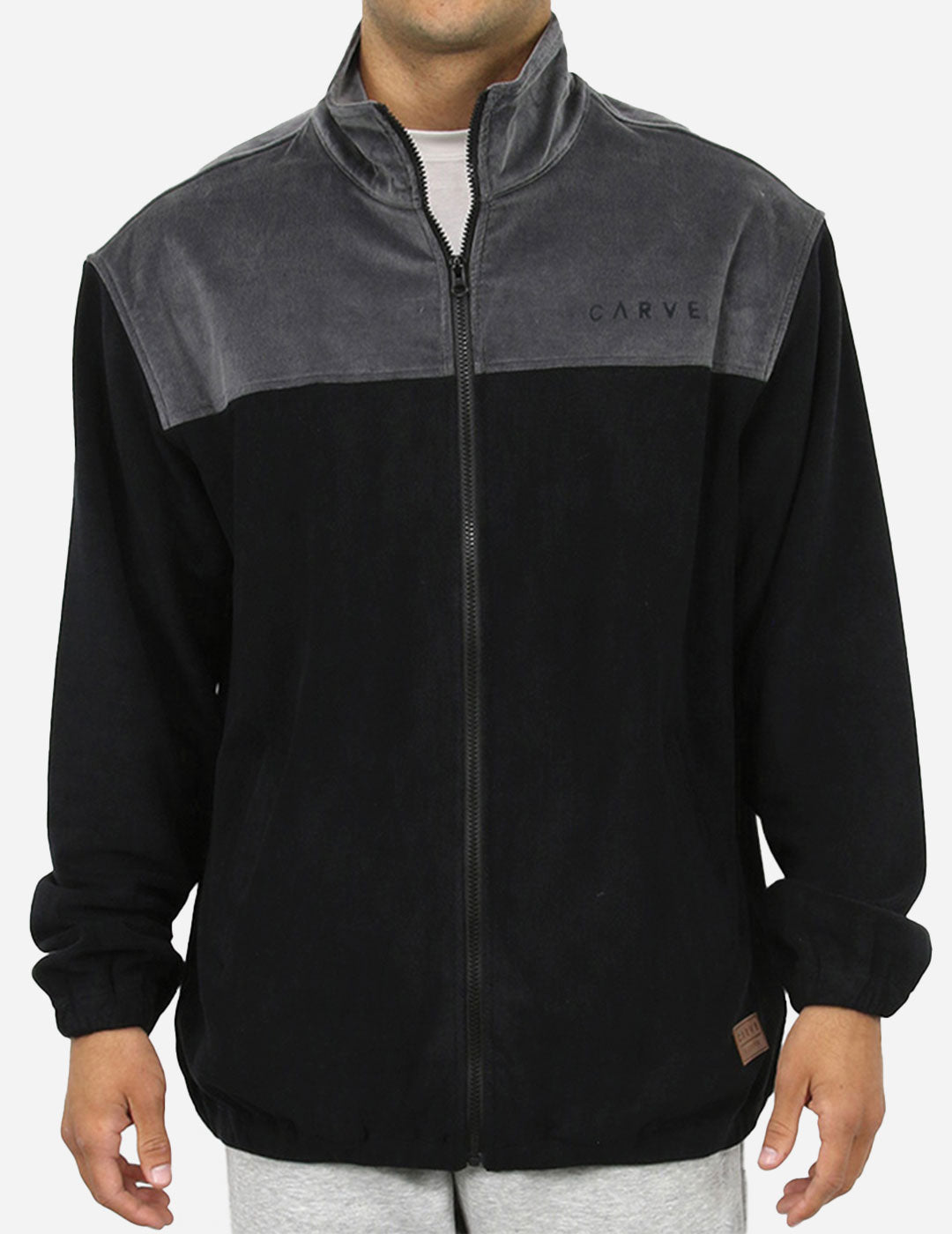 Saguaro - Mens Zip Front Jacket - Black Charcoal