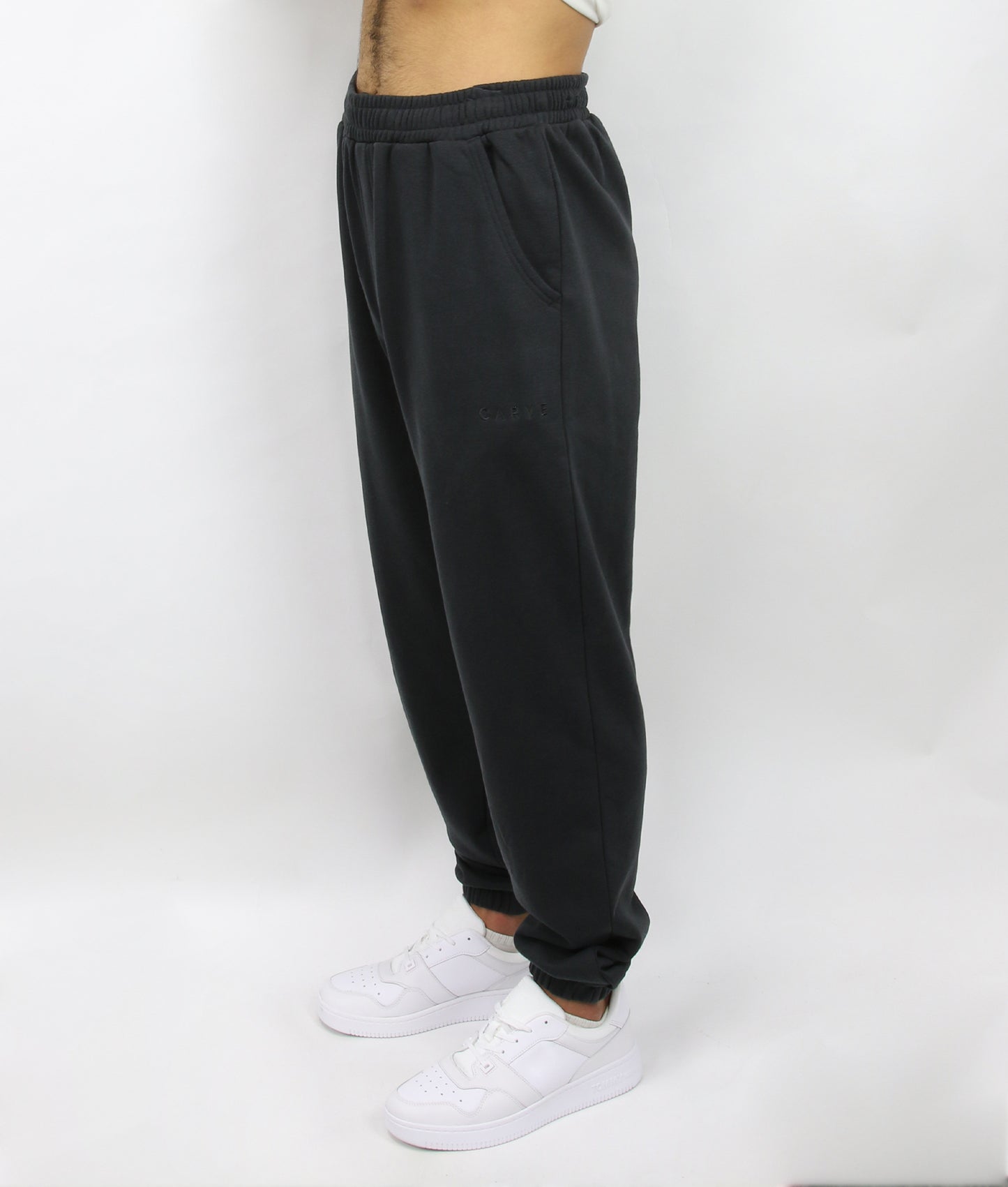 Bowen - Men's Elastic Waist Track Pant - Charcoal