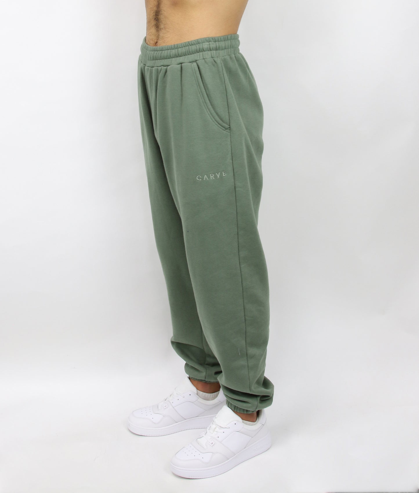 Bowen - Men's Elastic Waist Track Pant - Moss Green
