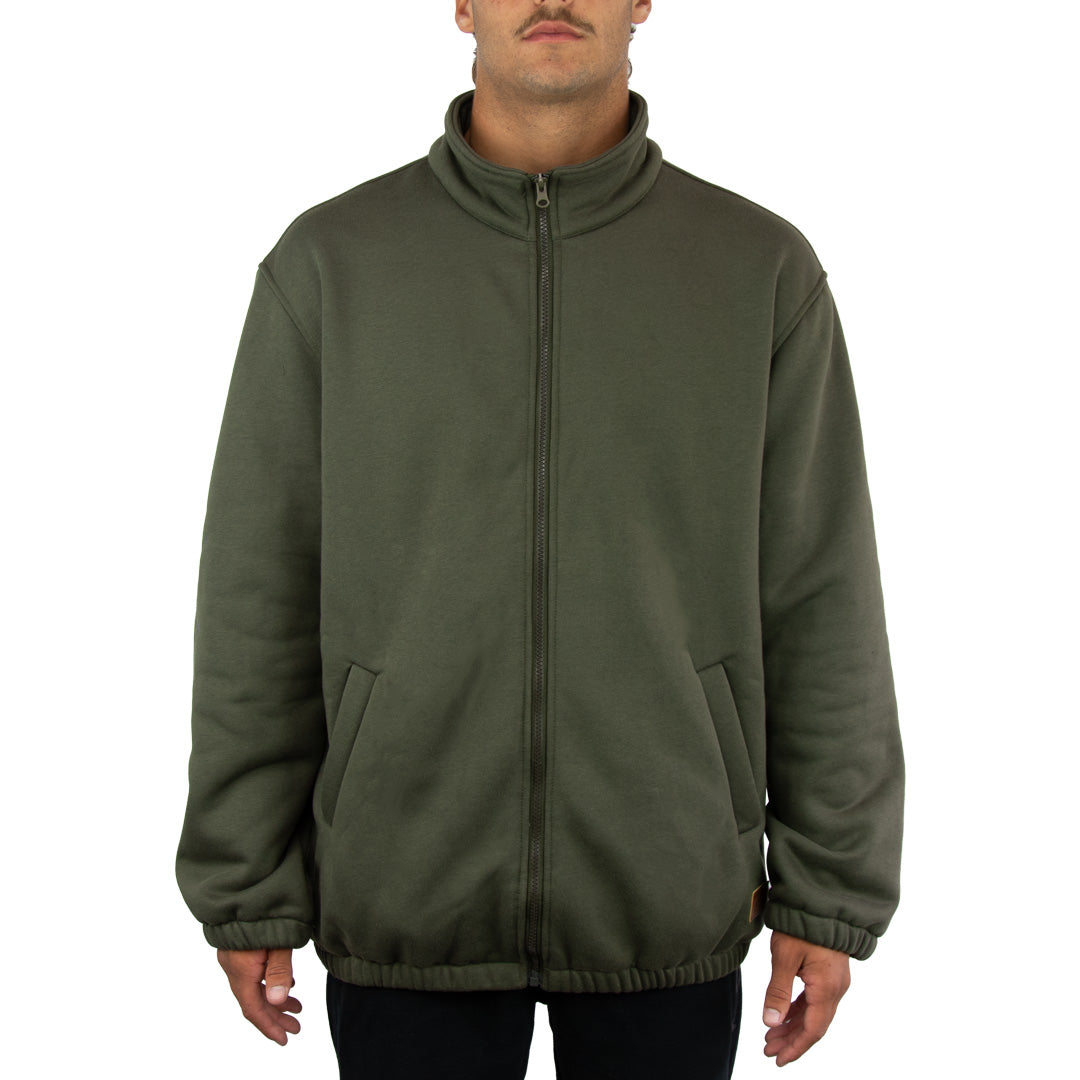 Khaki zip up jacket hotsell