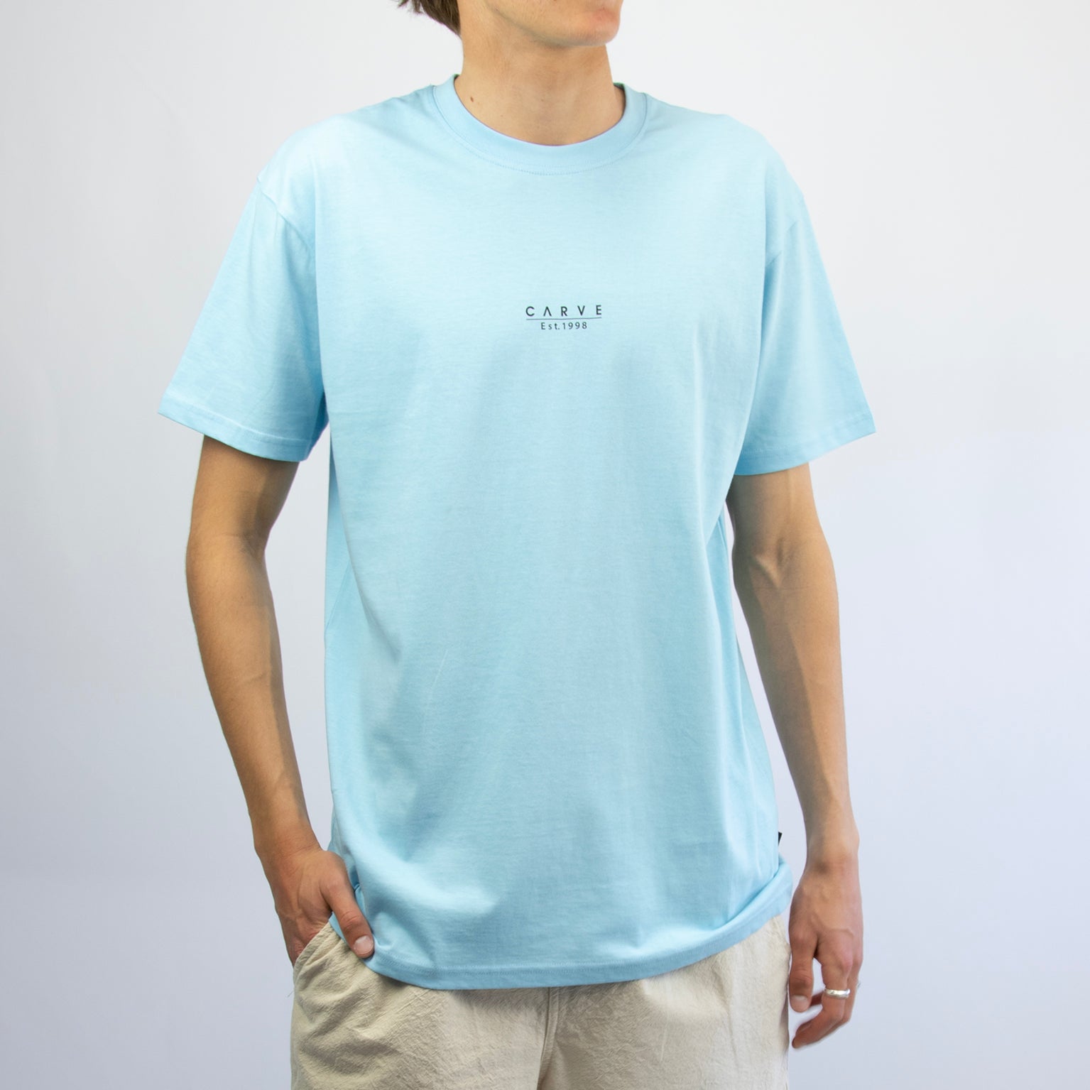 HERITAGE - Men's basic short sleeve tee - Sky Blue