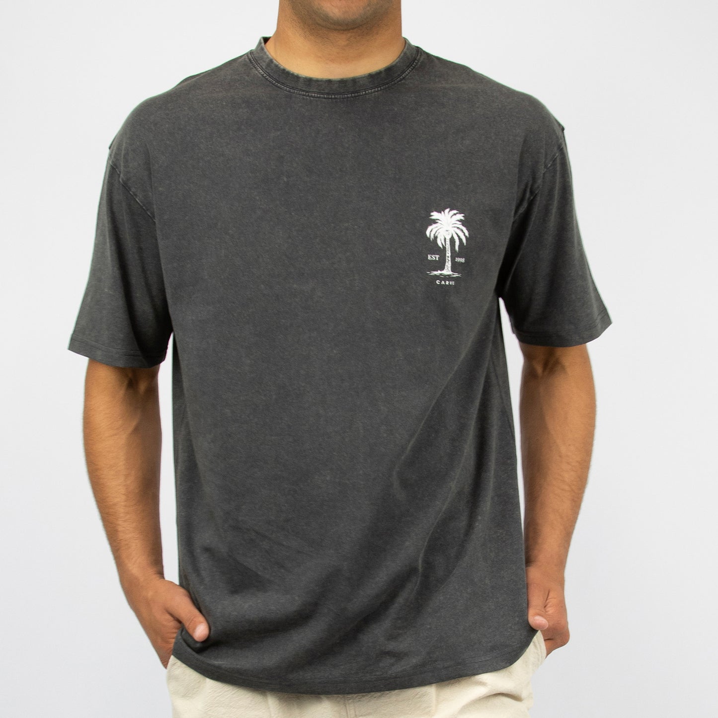 ARECA - Boy's oversized short sleeve tee - Charcoal