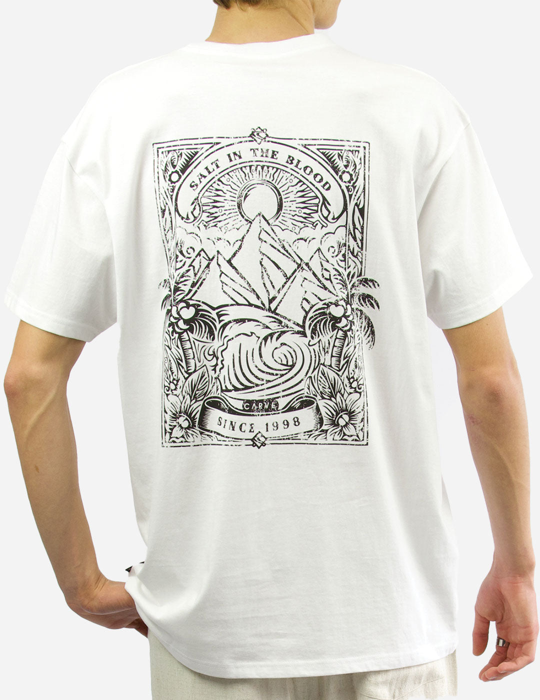 SALT IN THE BLOOD - Men's Basic Short Sleeve Tee - WHITE