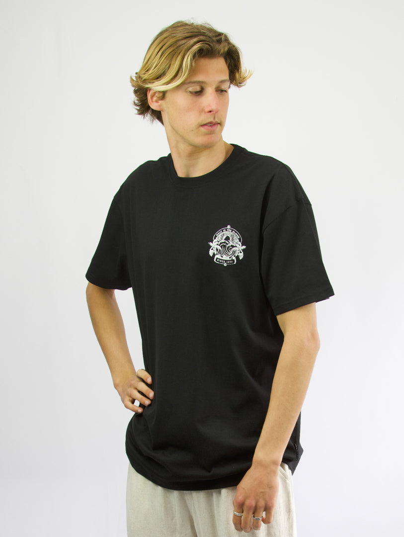 SALT IN THE BLOOD - Boy's basic short sleeve tee - Black