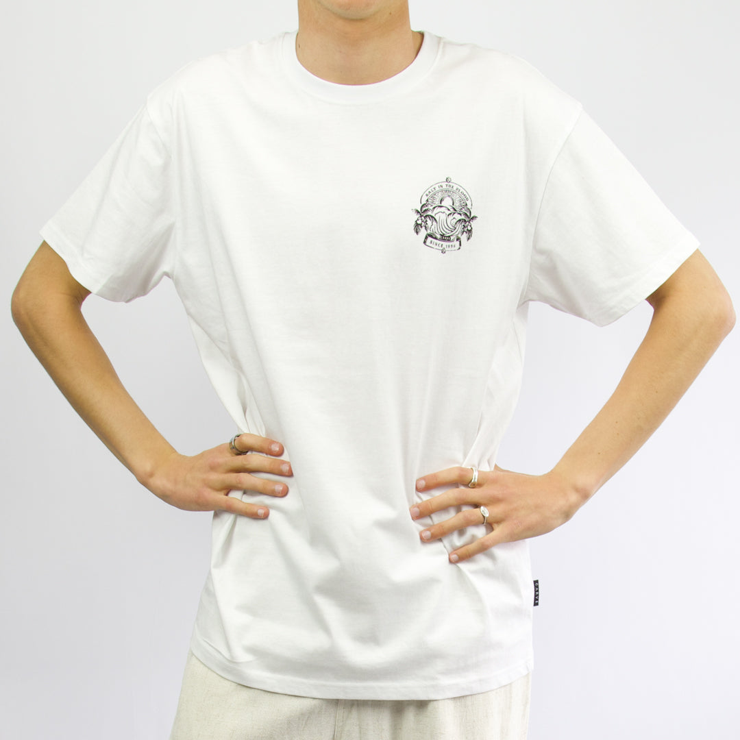 SALT IN THE BLOOD - Boy's basic short sleeve tee - White