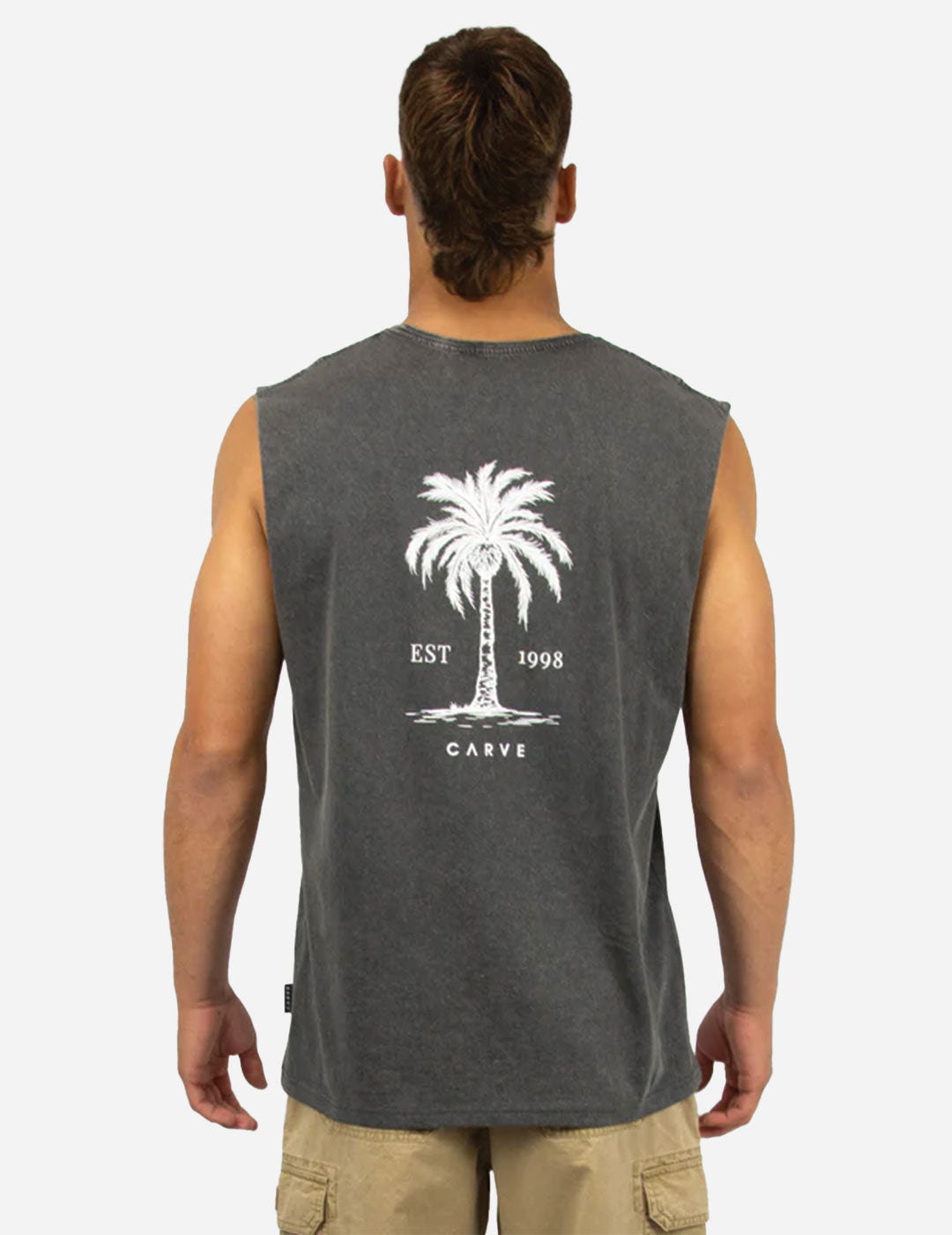 ARECA - Men's sleeveless muscle top - Charcoal