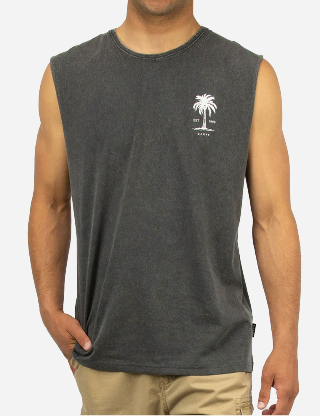ARECA - Men's sleeveless muscle top - Charcoal