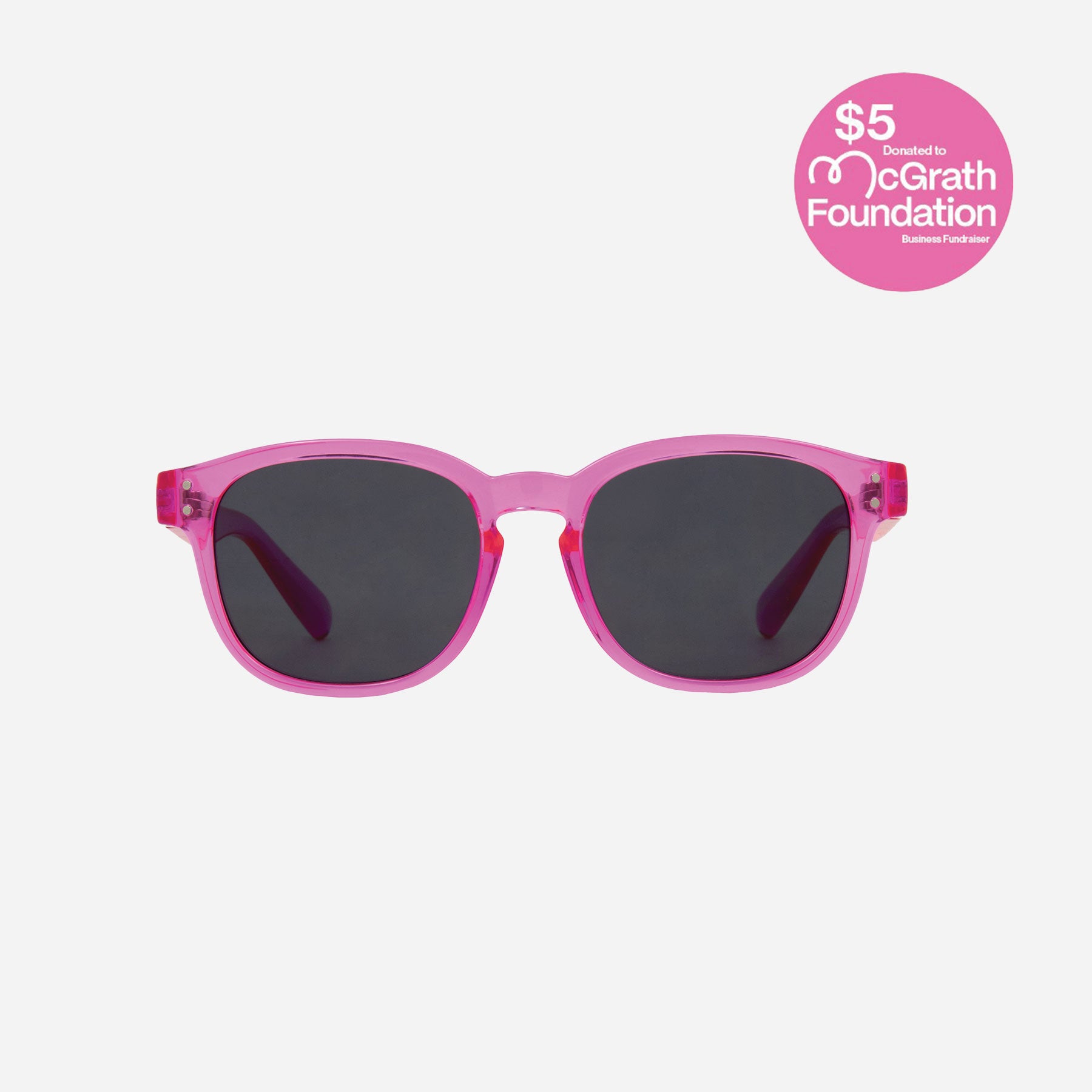 Havana Jr - Crystal Hot Pink Frame Grey Lens Sunglasses