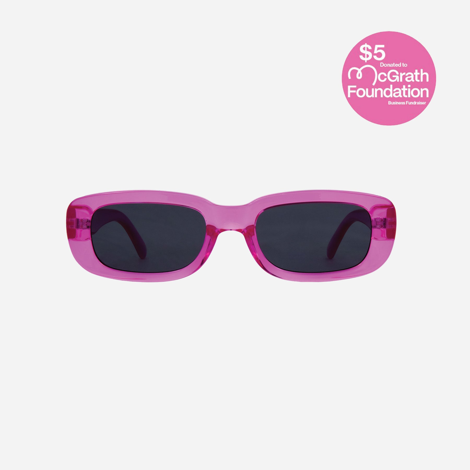 Lizzy - Crystal Hot Pink Grey Lens