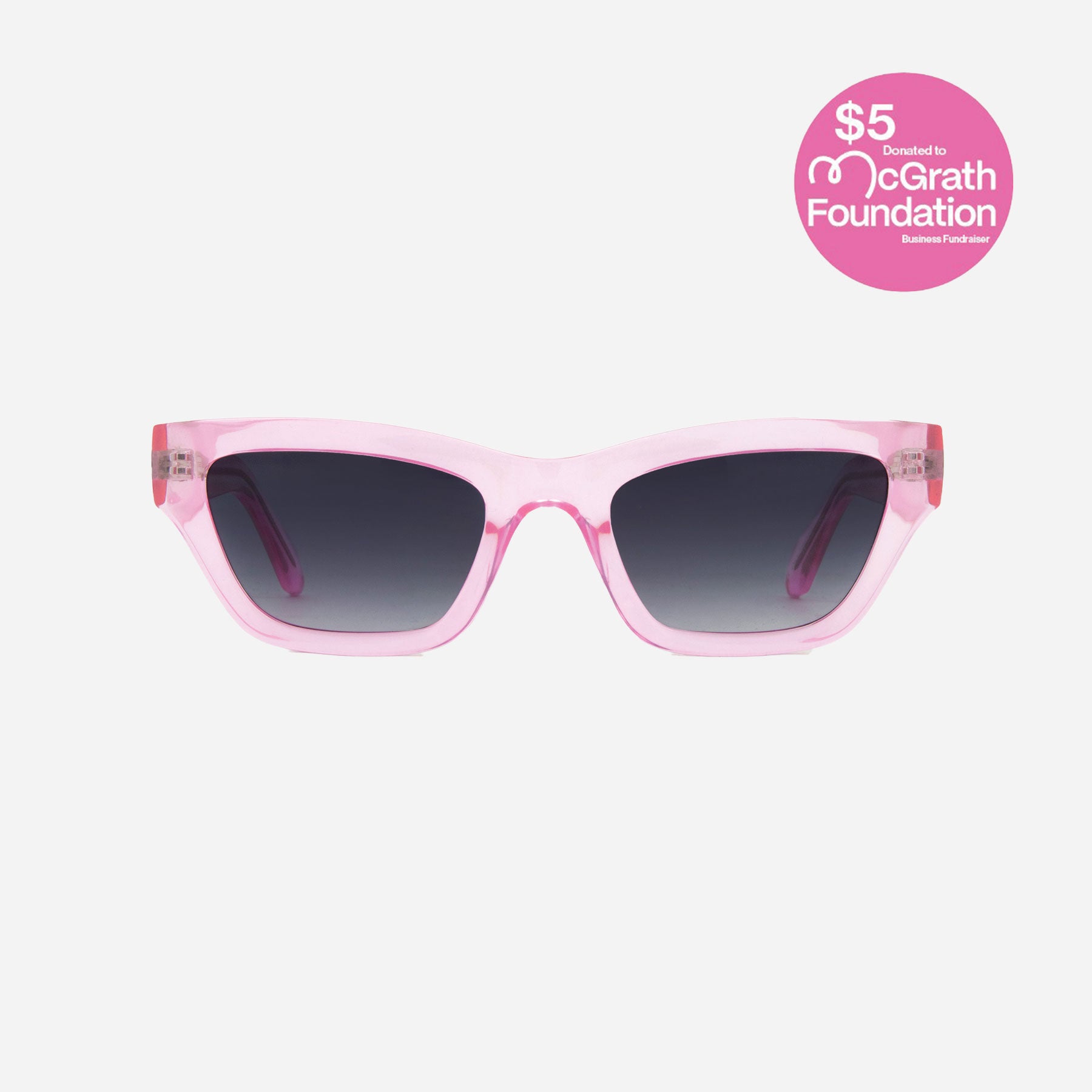 Valencia - Gloss Translucent Pink Gradient Grey Lens