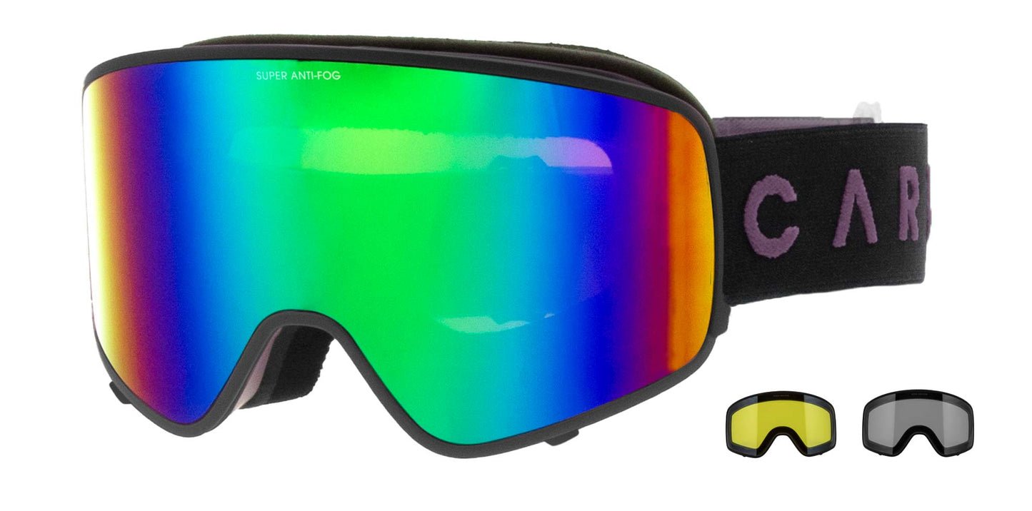 Summit - Matt Violet Frame, Grey Lens with Green Purple Iridium & Yellow Lens with Clear Flash Coating