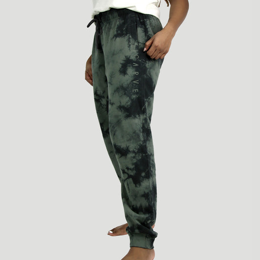 Knotted Up - Women's Trackpant - Tie Dye Olive