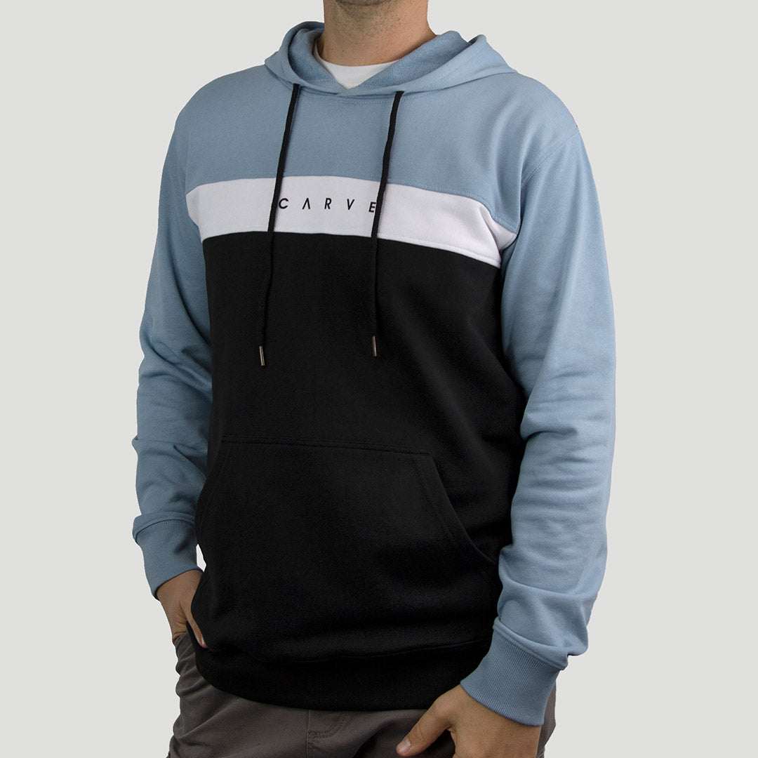 Splice It Up - Hoodie - Dusty Blue / Black